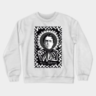 Emma Goldman in Black and White Crewneck Sweatshirt